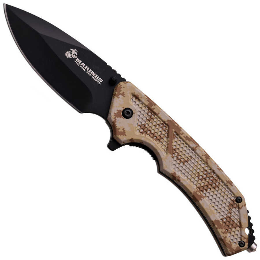 MTech 5" Marines Digital Camo Folding Knife Valley Combat