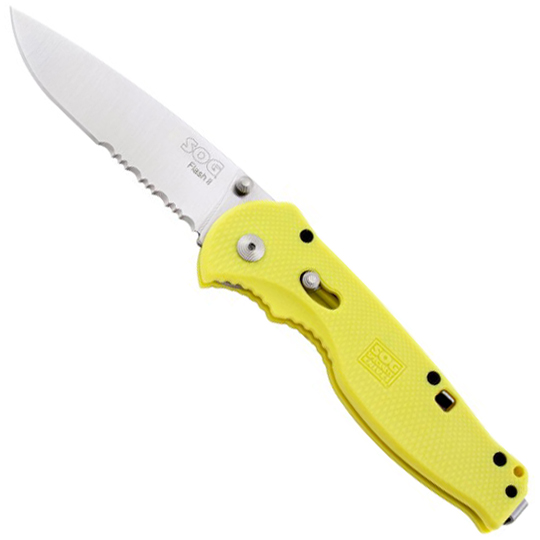 Sog Partially Serrated Blade Flash Ii Folding Knife Buy Online