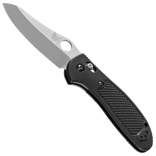 Benchmade Griptilian Satin Plain Hollowground Blade Folding Knife