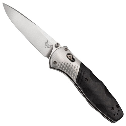Benchmade Barrage Axis-Assisted 3.6 Inch M390 Satin Plain Blade Folding Knife