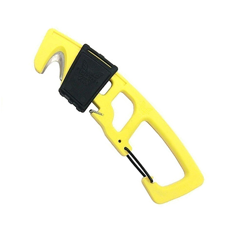 Benchmade Safety Cutter With Yellow Handle Carabineer Clip