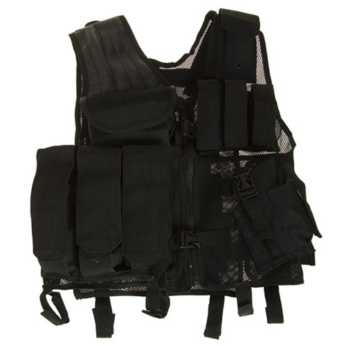 Black Tactical Cross Draw Vest