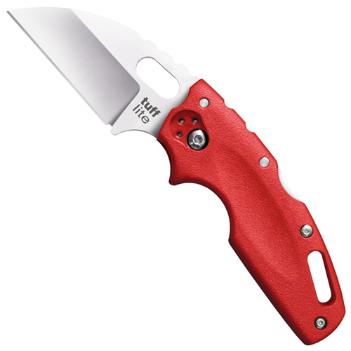 Cold Steel Tuff Lite Plain Folder Knife (Red)