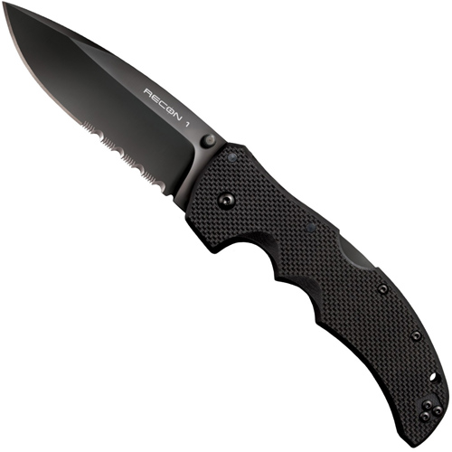 Cold Steel Recon 1 Spear Point Half Serrated Edge Folding Knife