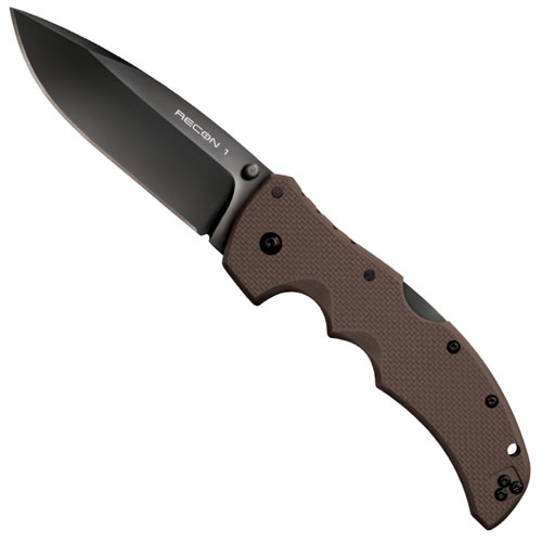 Cold Steel Recon 1 Spear Point Knife (Dark Earth)