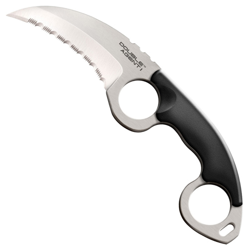 Cold Steel Double Agent 1 Serrated Edge Fixed Blade Knife
