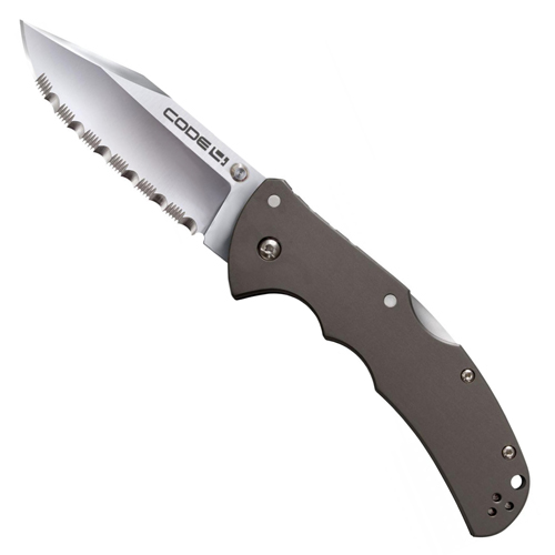 Cold Steel Code 4 Clip Point Serrated Folding Knife