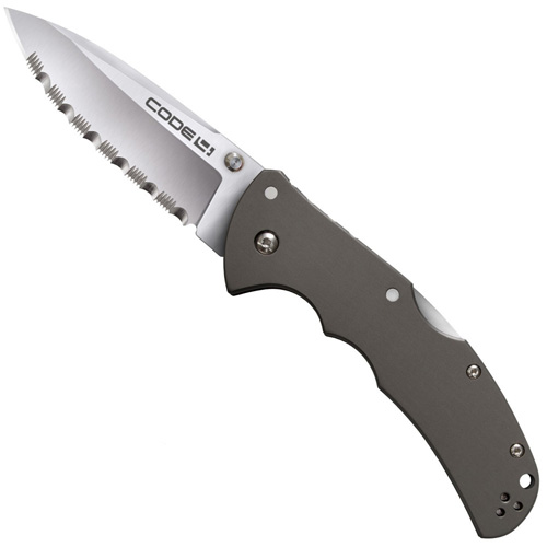 Cold Steel Code 4 Spear Point 3.5 mm Serrated Folding Knife