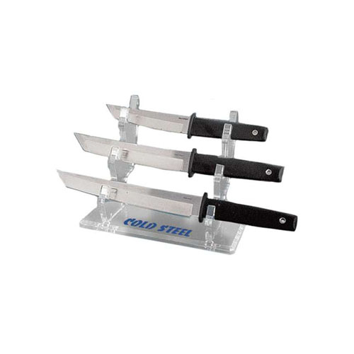 Cold Steel 3 Level Fixed Blade Knife With Plastic Stand
