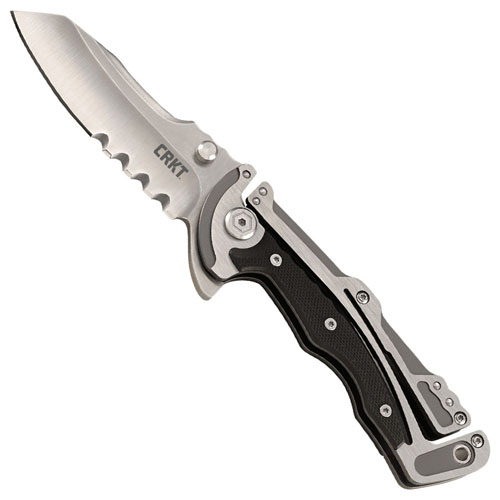 CRKT Graphite Partially Serrated Folding Knife