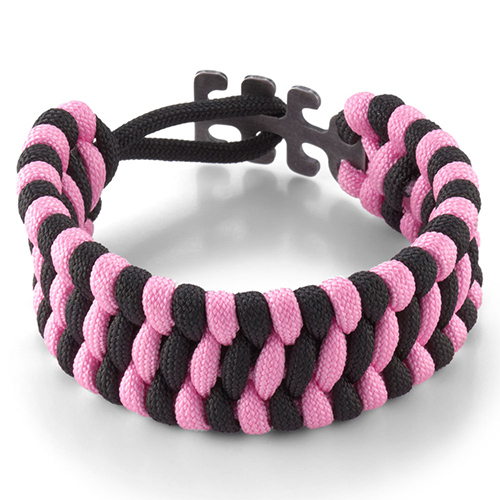 CRKT Adjustable Pink With Black Paracord Bracelet