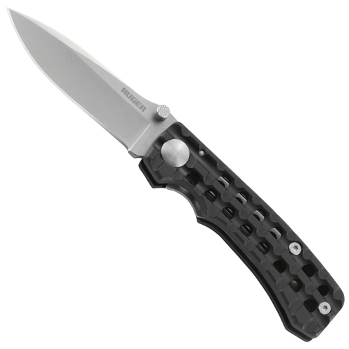 CRKT Ruger Go-N-Heavy Stonewash Knife Plain Edge Compact