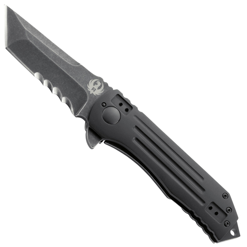 CRKT Ruger 2-Stage Knife Serrated Edge Flipper Compact