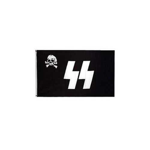 Flag 3ftx5ft WWII SS Skull