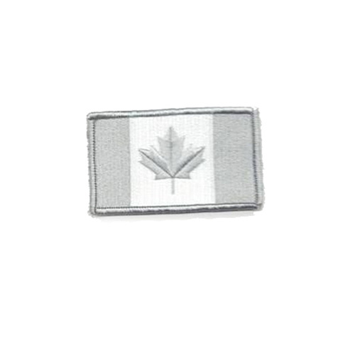 Large Winter Grey Canada 3 3/8 x 2 Inch Patch Hook and Loop Backing