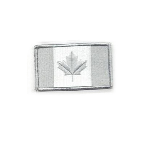 Medium Winter Grey Canada 3 x 1 3/4 Inch Patch Hook and Loop Backing
