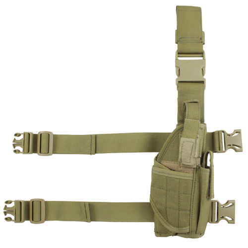 Double Strap Tactical Leg Tan Holster 1000D