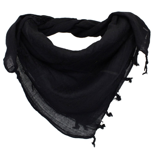 Shemagh Solid Colour Arab Scarf (Black)