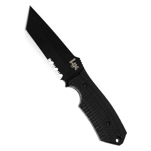 Heckler and Koch Conspiracy Black Combo Tanto Fixed Blade knife