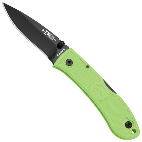 Ka-Bar Mini Dozier Zombie Green Folding Knife