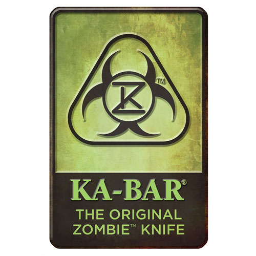 Ka-Bar 1-5700SIGN-4 Original Zombie Tin Knife Sign