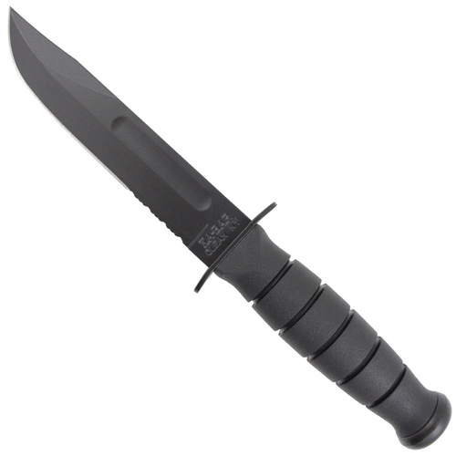 Ka-Bar 2-1257-4 Short Fighting Utility Black Fixed Blade Knife