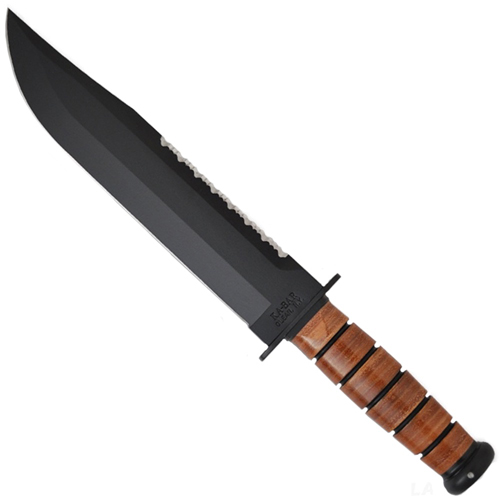 Ka-Bar 2-2217-7 Big Brother Leather Handle Fixed Blade Knife
