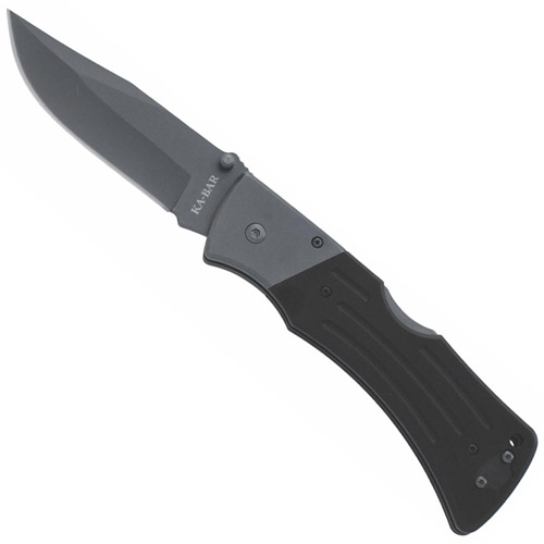 Ka-Bar 2-3062-2 Mule Black Clip Blade Straight Edge Folding Knife