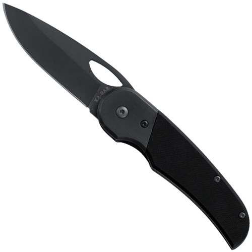 Ka-Bar 2-3079-0 K2 SML Clip Point With Hole Black Folding Knife