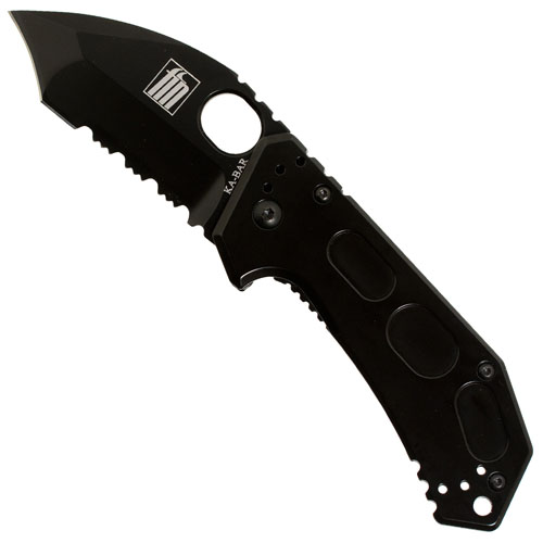 Ka-Bar 2-5553-3 Fin Frame Lock Hawkbill Tanto Black Folding Knife