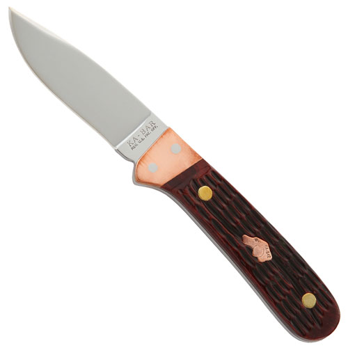 Ka-Bar Coppersmith Trailing Point Hunter Fixed Blade Knife