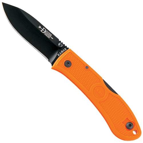 Ka-Bar Dozier Hunter Blaze Orange Black Clip Folding Knife