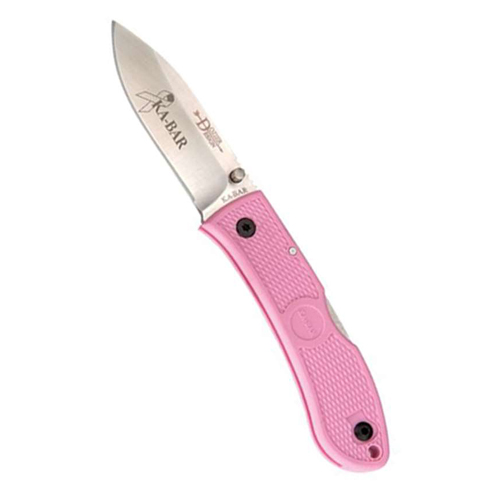 Ka-Bar Dozier Folding Hunter-Pink-Cp-Silver Clip