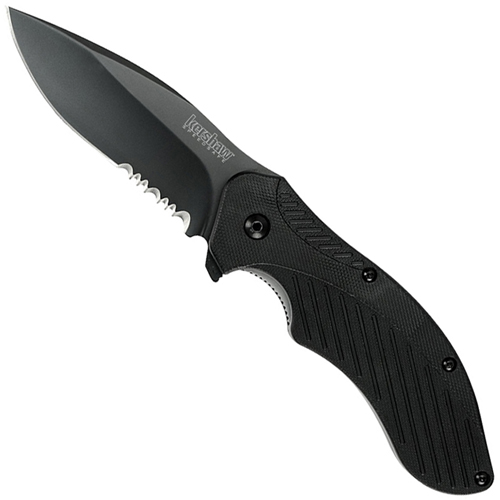 Kershaw Black Clash Serrated Folding Knife