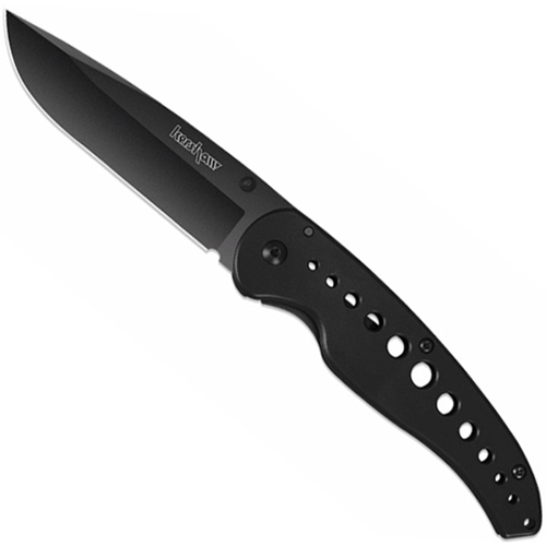 Kershaw Vapor III Folding Knife 3 1/2 inch Black Plain Blade