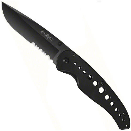 Kershaw Vapor III Folding Knife 3 1/2 inch Black Combo Blade