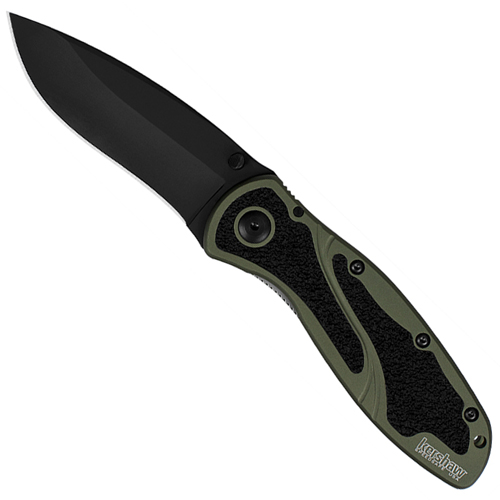 Kershaw Blur Olive Spring Assisted Black Knife