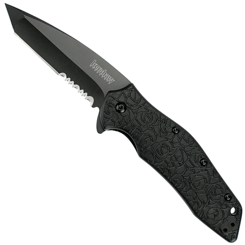 Kershaw Kudo Black Combo Blade Folding Knife