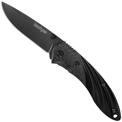 Kershaw Kurai 2.5 Inch Black Plain Folding Knife