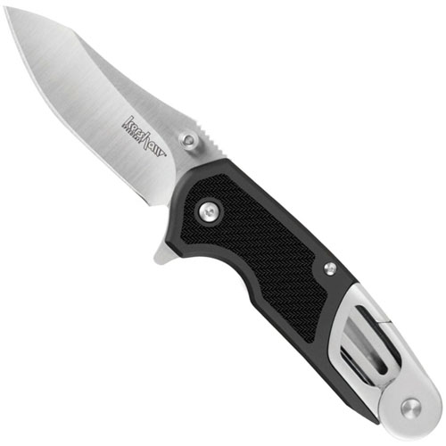 Kershaw Funxion DIY Charcoal Spring Assisted 3 Inch Satin Plain Knife