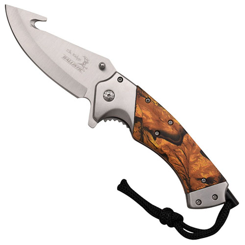 Elk Ridge 5 Inch Bolster Camo Pakkawood Handle Folding Knife
