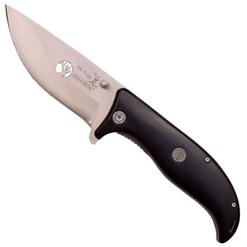 Elk Ridge ER-A156 Spring Assisted Knife 5.25 Inch Closed - Black