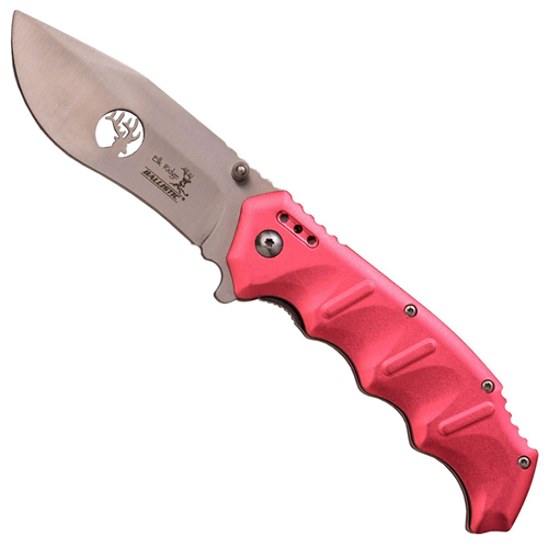 Elk Ridge Cut Wire Logo Folding Knife - Pink
