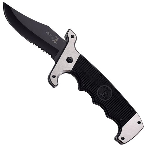 Elk Ridge 3CR13 Steel Blade Folding Knife - Black