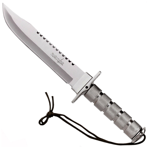Survivor Fixed Blade Wilderness Survival Knife Kit