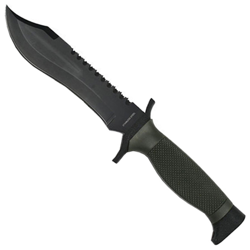 Heckler and Koch 12 Inch Reverse Saw Serrated Fixed Knife - Black