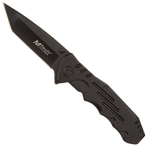MTech USA Brushed Metal Black Tactical Folding Knife