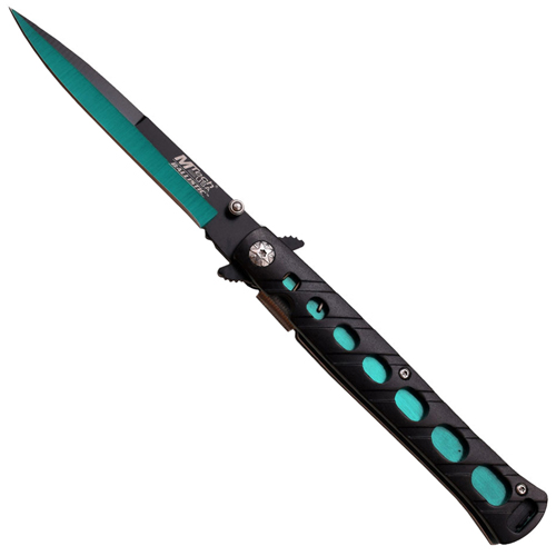 Mtech Usa Black And Zombie Green Blade Folding Knife