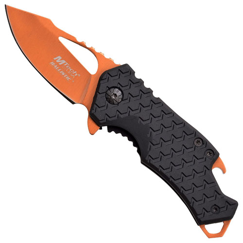 MTech USA Spring Assisted 3 Inch Black Handle Folding Knife