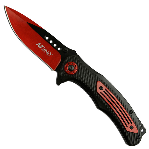 MTech USA MT-A999RD Spring Assisted Folding Knife - Red